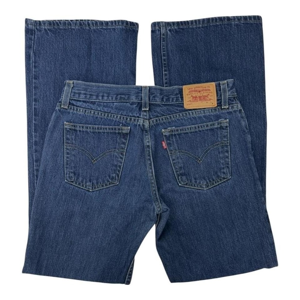 Levi's 514 flare jeans in dark blue wash Juniors